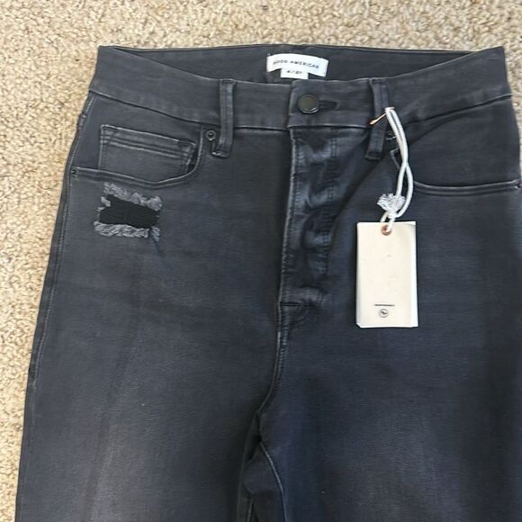 NWT Good American Good Waist Distressed Jeans - Picture 2 of 6